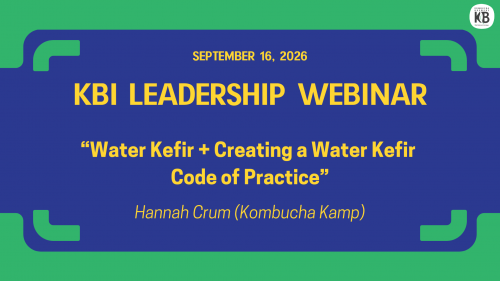 KBI LEADERSHIP WEBINAR "Water Kefir"
